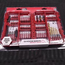 Milwaukee 60 Piece Screw Driver Drill Bit Set Impact Duty SHOCKWAVE Alloy Steel