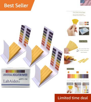 #ad 240 Count pH Strips Kit 1 14 Range for Saliva Urine and Water $6.64