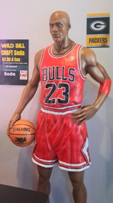Life Size Michael Jordan Bulls 23 Wax Statue Movie Actor Prop