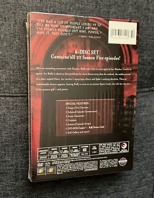 Buffy the Vampire Slayer ~ Complete 5th Fifth Season 5 Five ~ NEW