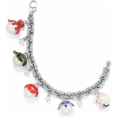NWT Brighton PEARLIE MARVELS Bracelet Nautical Turtle Crab Dolphin Octopus $150