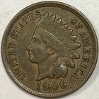 1906 Indian Head Cent Choice Extremely Fine XF+ Coin #17995