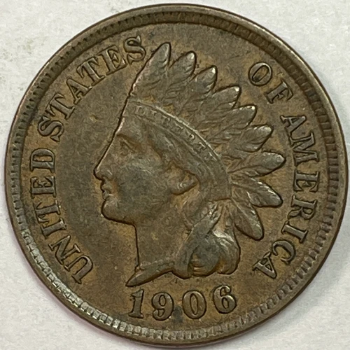 1906 Indian Head Cent Choice Extremely Fine XF+ Coin #17995