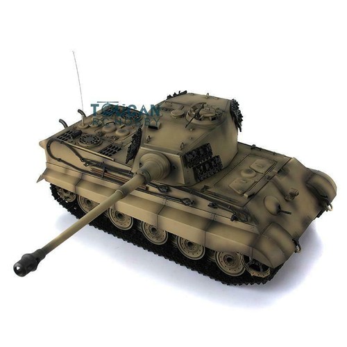 2.4G 7.0 Henglong 1/16 Plastic German King Tiger RTR RC Tank Model 3888A Yellow - Picture 6 of 6