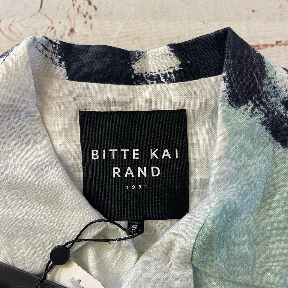 Bitte Kai Rand Jacket Abstract Print 100% Linen Size Small New With Tags - Image 3 of 4