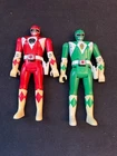 Vintage Bandai Mighty Morphin Power Rangers Flip Head Red & Green Jason & Tommy