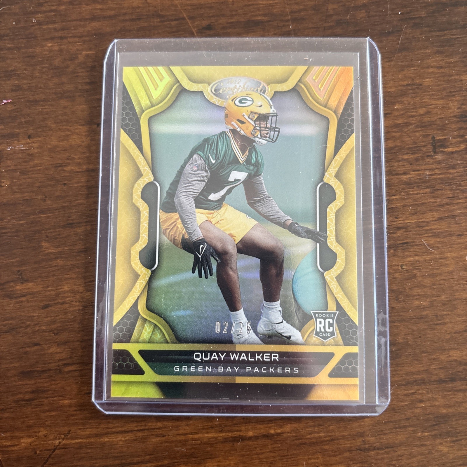 2022 Panini Certified - Rookies Quay Walker #153 Mirror Gold /25 (RC)