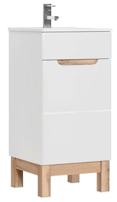 Waschtisch Waschbecken Waschtische Badmöbel Unterschrank + Waschbecken Hochglanz - Bild 1 von 4