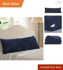 Ultra Soft Sherpa Body Pillow Cover/Case with Zipper Closure 21"x54" 21"x54" ...