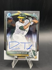 2025 Bowman Draft Chrome Devin Taylor 1st Auto RC Athletics 