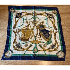 Satin Scarf Equestrian Straps and Saddle Bags Large 34.5  Square Silky
