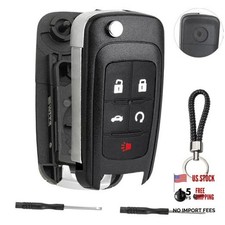 5 Button Key Fob Shell Replacement for Chevy Cruze Camaro Impala Equinox GMC