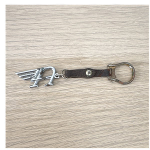 Austin Keychain with Silver Tone Metal Logo Charm