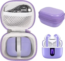 CaseSack Case for TAGRY X08 Bluetooth Headphones True Wireless Earbuds Purple 