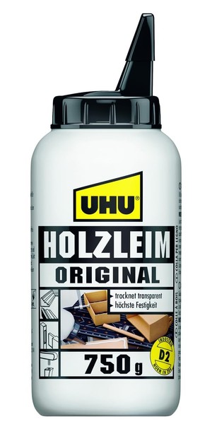 UHU Holzleim Original WeißLeim Holzverklebungen Innenbereich 750 G Flasche-image
