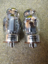 Beautiful Matched Pair Tung-Sol 6550 No Hole Gray Plate 3 Halo Getters Same Test