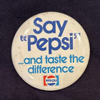 Vintage Pepsi Pepsi-Cola advertising Pin back button — photo 1