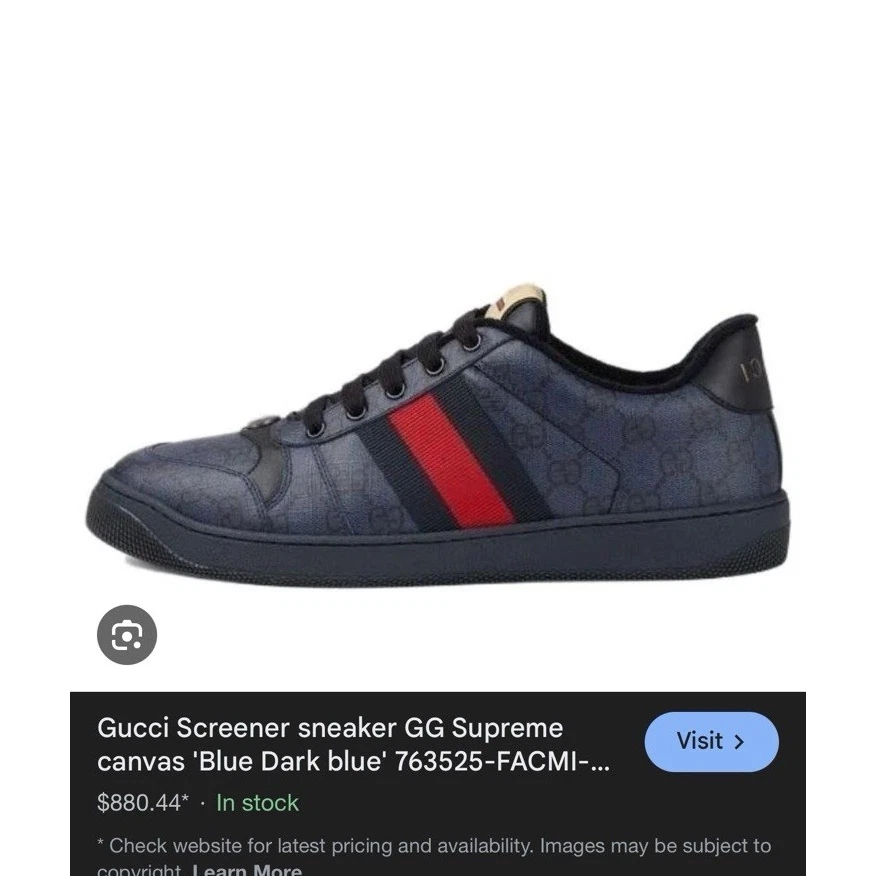 Gucci Screener Blue White for sale | eBay