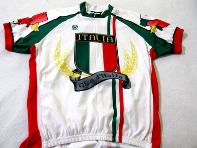 Vintage CANARI  Giro d' italia Short Sleeve Cycling Jersey sz L Made in U.S.A.