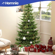 7.5ft Pre Lit Aspen Fir Christmas Tree with 1319 Branch 700 Lights Crystal Decor