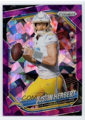 2025 Panini Prizm Purple Ice Prizm /225 Justin Herbert #215 c8n
