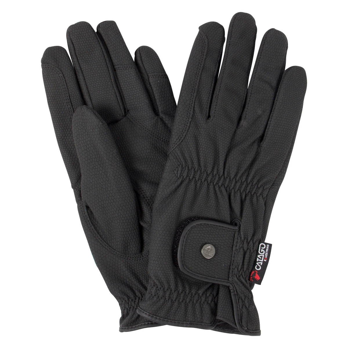 Gants D'équitation Basix En Cuir Noir - Taille XL Neufs