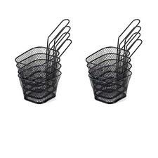 WINHONW 8pcs Mini Square Fry Baskets 4.1x3.3x2.6Inches, French fry basket Tab...