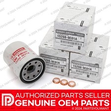GENUINE Nissan Infiniti OEM Engine Oil Filter 15208-9E01A + Drain Washer [3 SET]