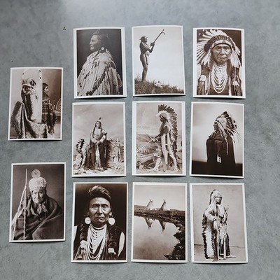 11 AZUSA Indianer Postkarten 1994 Reprints of Vintage Sepia Photo Unposted