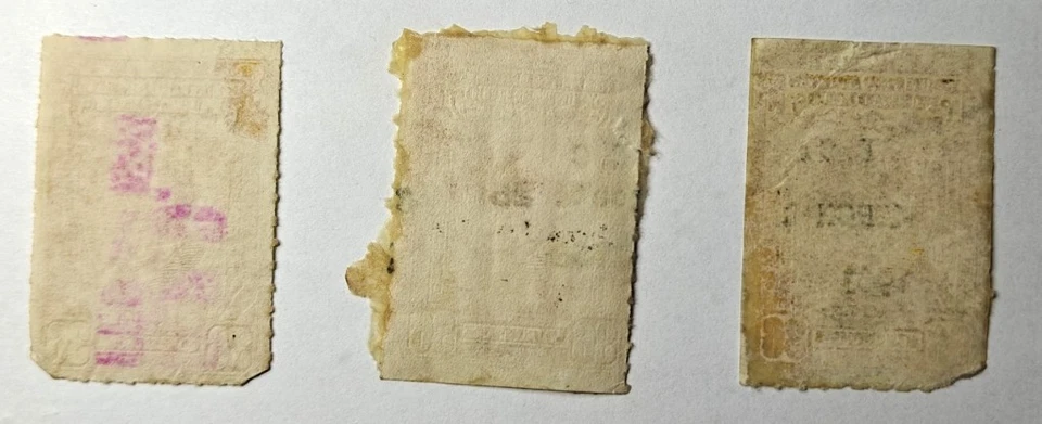 LOTE DE 3: Estampillas de ingresos de Puerto Rico de Estados Unidos Scott RE42 36¢ Licores rectificados + 7 sellos Foto 2 de 3