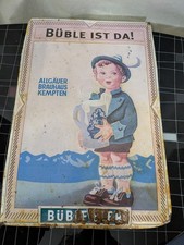 älteres Blechschild Allgäuer Brauhaus Büble Biere Brauerei  Vintage