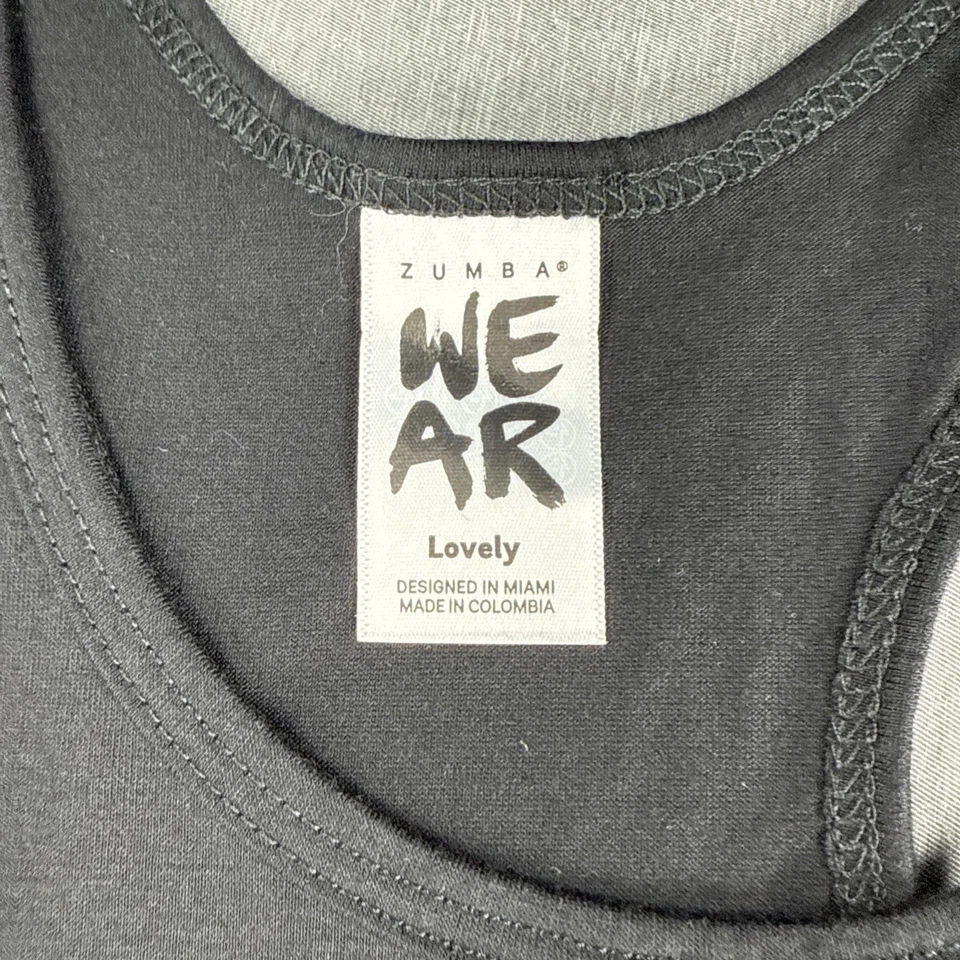 Camiseta sin mangas Zumba Free To Create negra ejercicio de baile talla L nueva con etiquetas Z1T000427 Foto 3 de 4