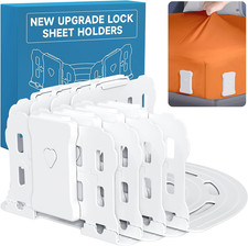 Bed Sheet Holders for Corners: Lock Sheet Holders with Reinforced Clips Keep She