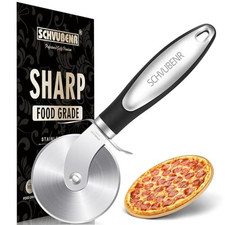 SCHVUBENR Pizza Cutter Wheel, Slicer with Ergonomic Grip, Black