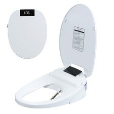 Electric Bidet Toilet Seat Warm Water Dryer Remote Elongated Heated Toilet Seat