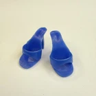 Vintage Barbie Doll Royal Blue Mules Heels Open Toe Japan Shoes A50