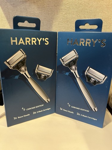 2 Harrys Men's Razor Blades 2 Count Refills & Handles German blades, - Picture 1 of 4