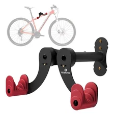 PRO BIKE TOOL Bike Wall Mount - Horizontal Indoor Bike Rack for 1 Bicycle - RED