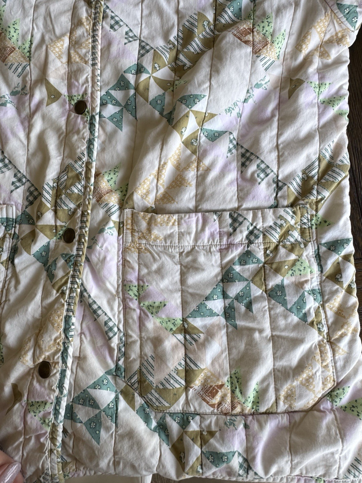 Universal Thread Quilted Geometric Pattern Jacket… - image 6