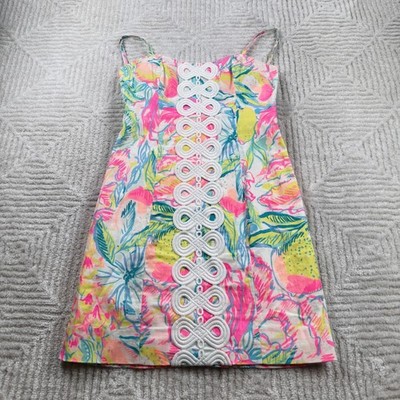 Lilly Pulitzer Dress Women's 00 Shelli Fiesta Bamba Embroidered Citrus Print