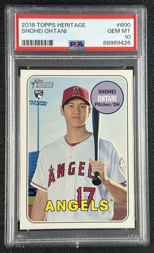 SHOHEI OHTANI PSA 10 2018 TOPPS HERITAGE #600 ROOKIE RC ANGELS 9426