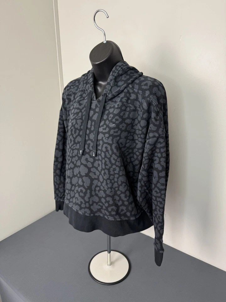 Sudadera con Capucha Nike Para Mujer Mediana Estampado Animal Guepardo Gran Tamaño Recortada Pullover Foto 3 de 4