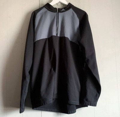 adidas Golf Men's French Terry 1/4 Zip Pullover Black  Color Block XL
