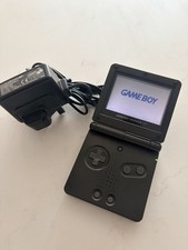 Nintendo Game Boy Advance SP Black Handheld AGS-001 With Charger And Working