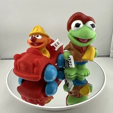 Vintage Muppets Kermit Director Figure 1989 Henson Ernie in Fire Truck Tyco