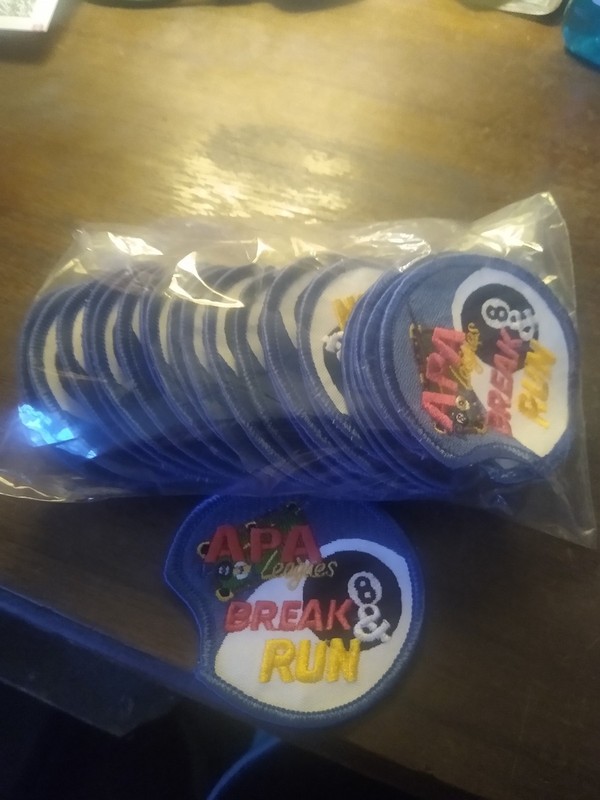 APA Pool Leagues 8 Ball Break & Run patch Lot of 24
