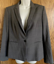 Ann Taylor Suit Jacket or Blazer Lined Wool Blend Stretch Taupe Women's Size 8