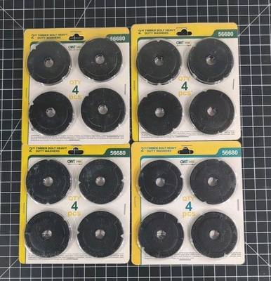 #ad NIB Lot Of 4 Packs OWT Timber Fasteners 56680 2quot; Timber Bolt Heavy Duty Washers $21.33