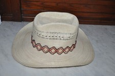 STETSON John B. Stetson Co. WESTERN STRAW HAT   7 3/8