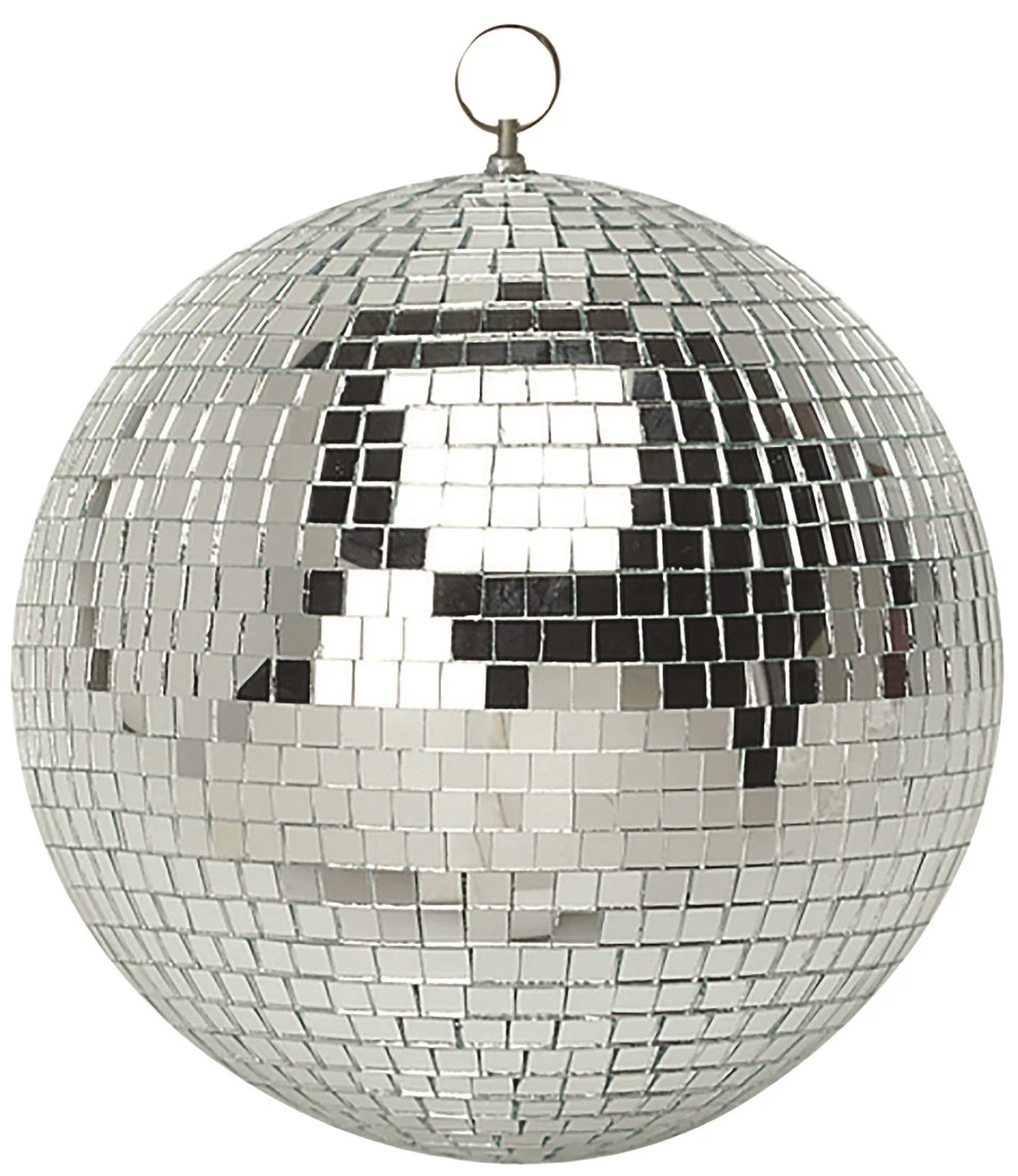 250mm Mirror Disco Ball Silver Glitter Ball Hanging Disco Light